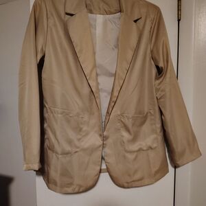 Elegant Women's Tan Suit Jacket